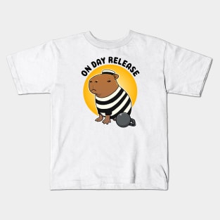 On day release Capybara Prisioner Kids T-Shirt